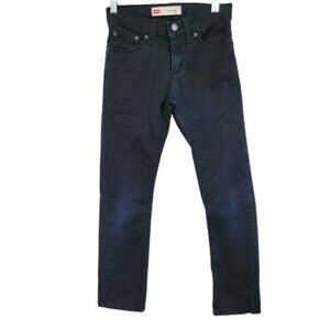 Levi 511 Boys 10 Regular 25 x 25 adjustable waist  Black Denim Slim Fit Jeans